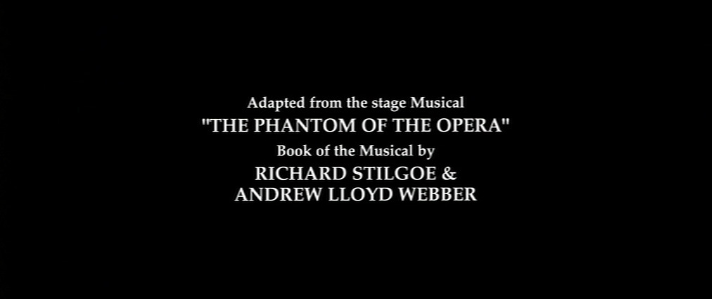 The Phantom of the Opera (2004). Cinematography by John Mathieson. Starring Emmy Rossum. end credits in The Phantom of the Opera