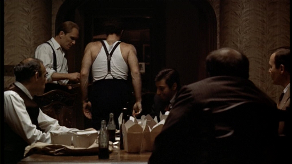 The Godfather (1972). Movie by Francis Ford Coppola. Cinematography by Gordon Willis The Godfather