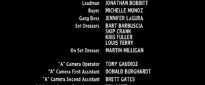 end credits in The Cell