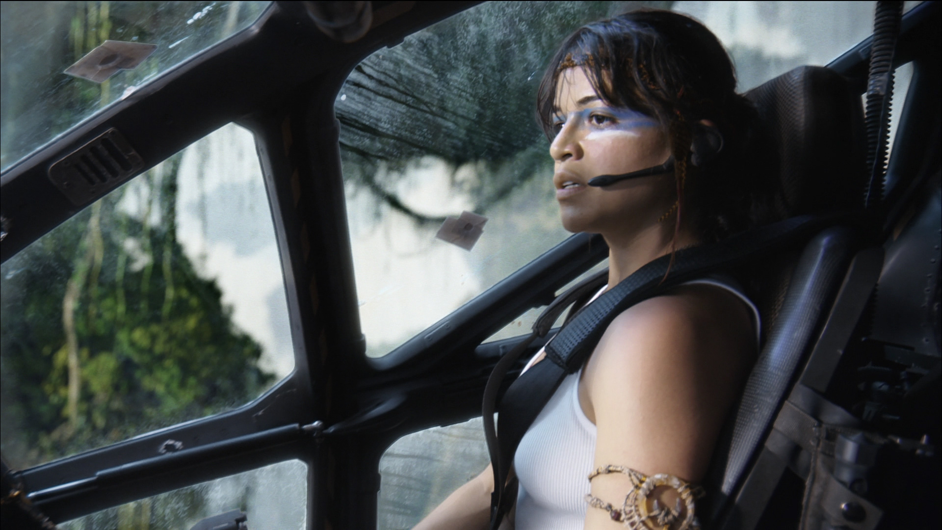 Michelle Rodriguez as Trudy Chacon in Avatar (2009). 
