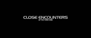 opening title in Close Encounters of the Third Kind