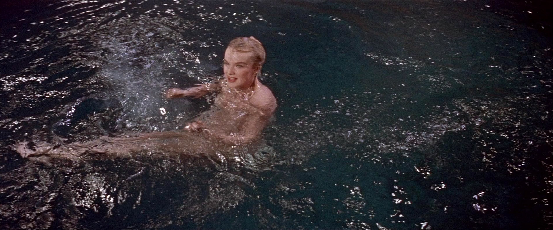 swimming, Anne Francis in Forbidden Planet