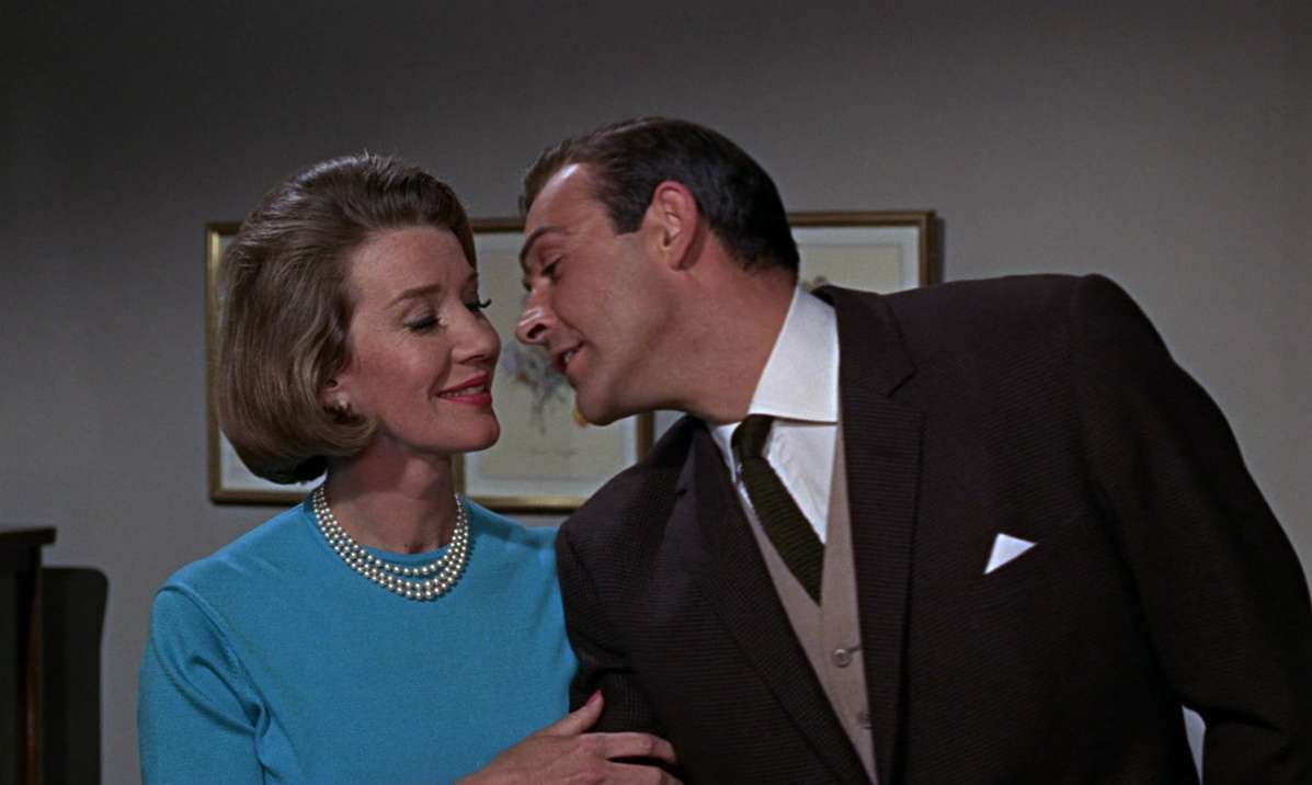 Lois Maxwell, Sean Connery in Goldfinger