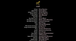end credits in Life of Pi