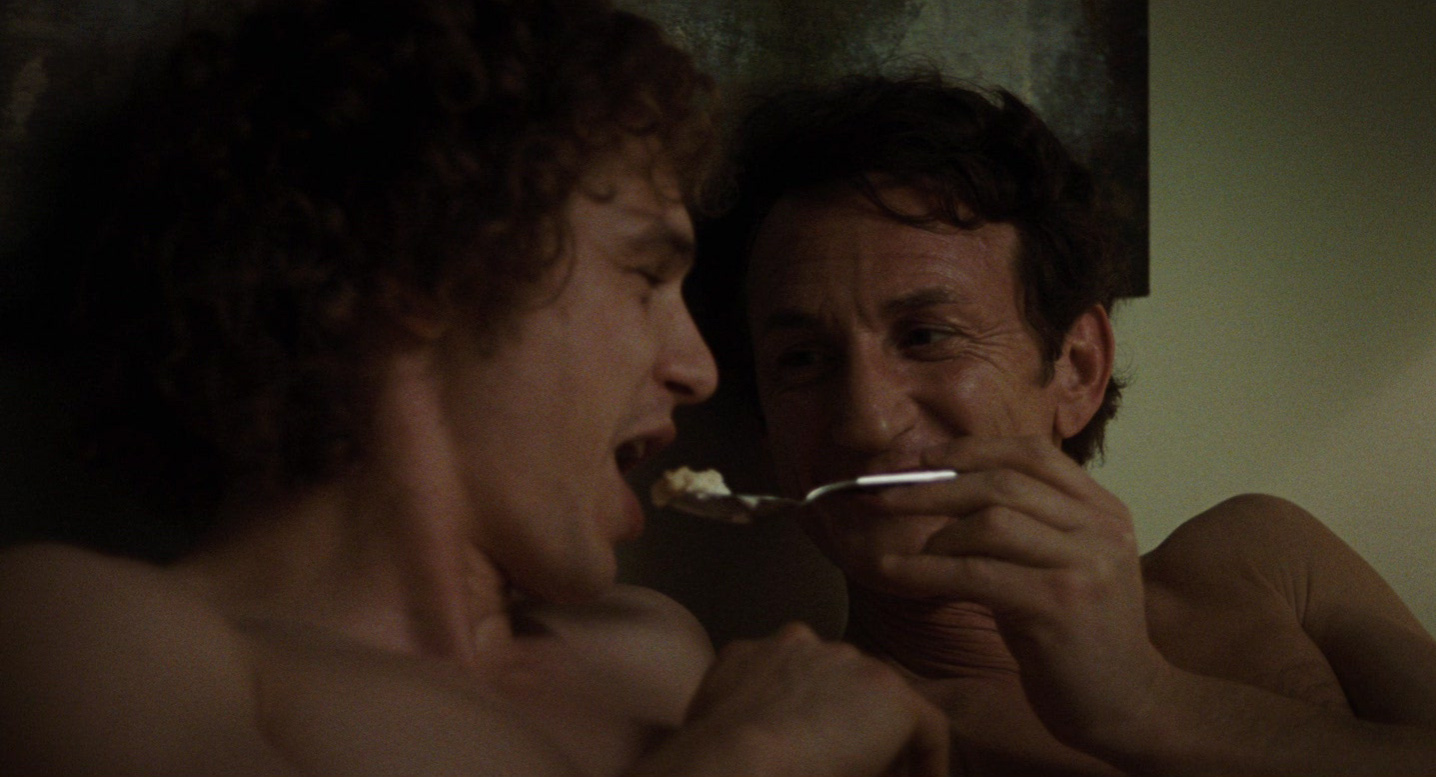James Franco, Sean Penn in Milk. 