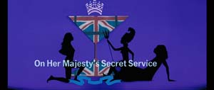 opening title in On Her Majesty's Secret Service