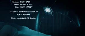 end credits in On Her Majesty's Secret Service