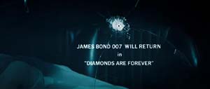 end credits in On Her Majesty's Secret Service