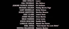end credits in Pulp Fiction