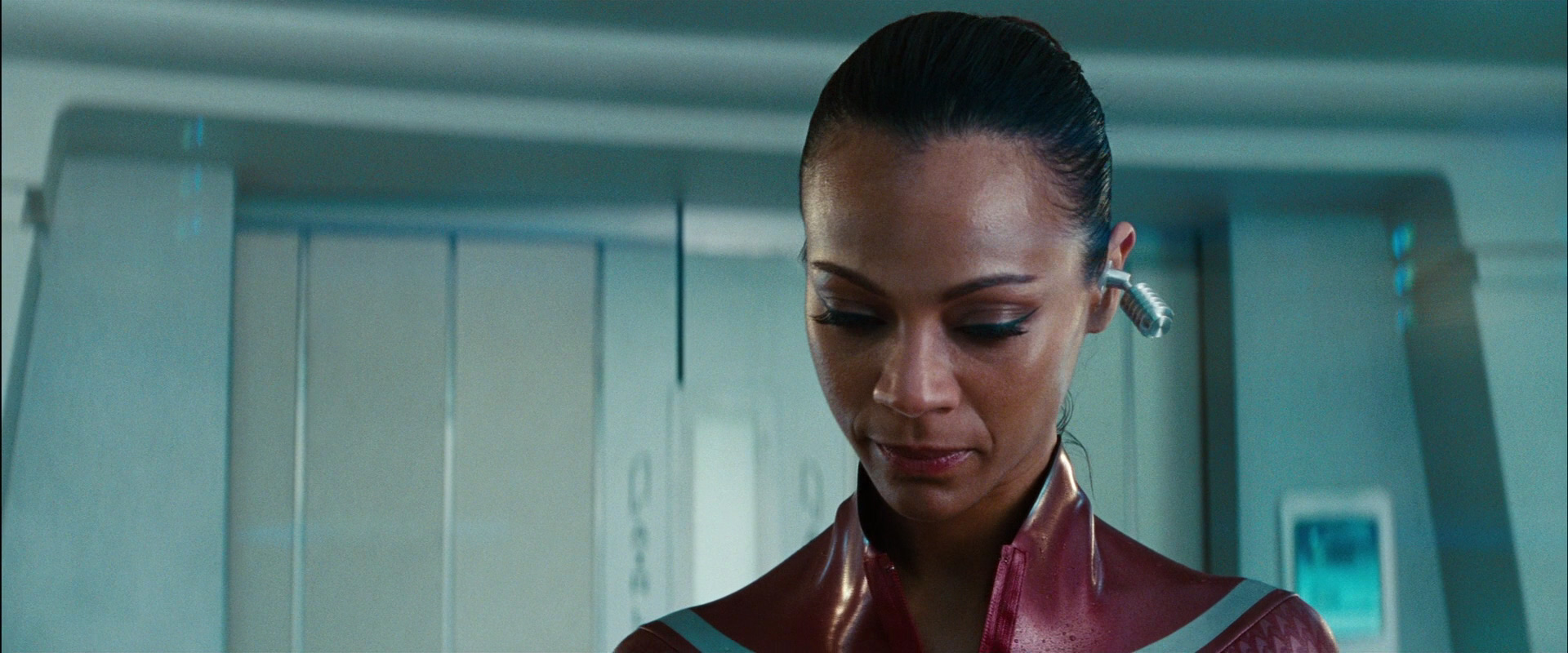 Zoe Saldana as Uhura in Star Trek Into Darkness (2013). 