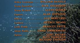 end credits in The Blue Lagoon