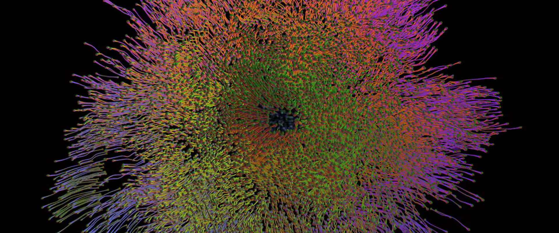 color pattern, psychedelic imagery in The Cell