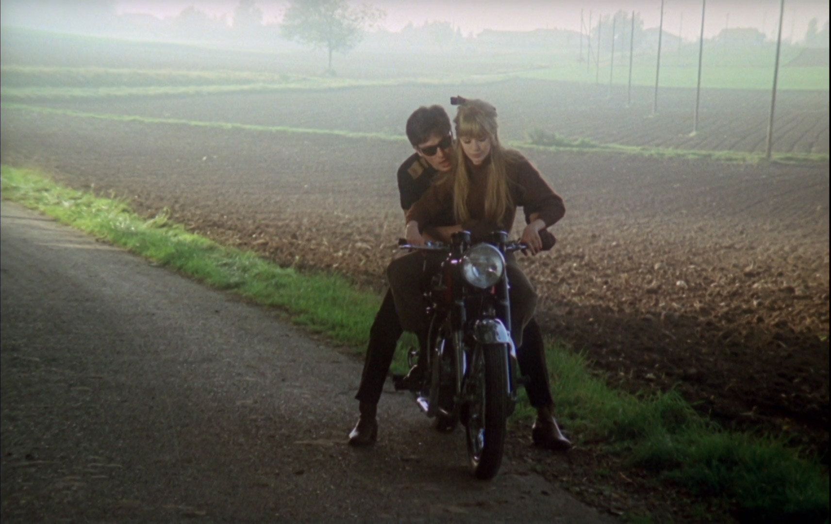 Alain Delon in The Girl on a Motorcycle