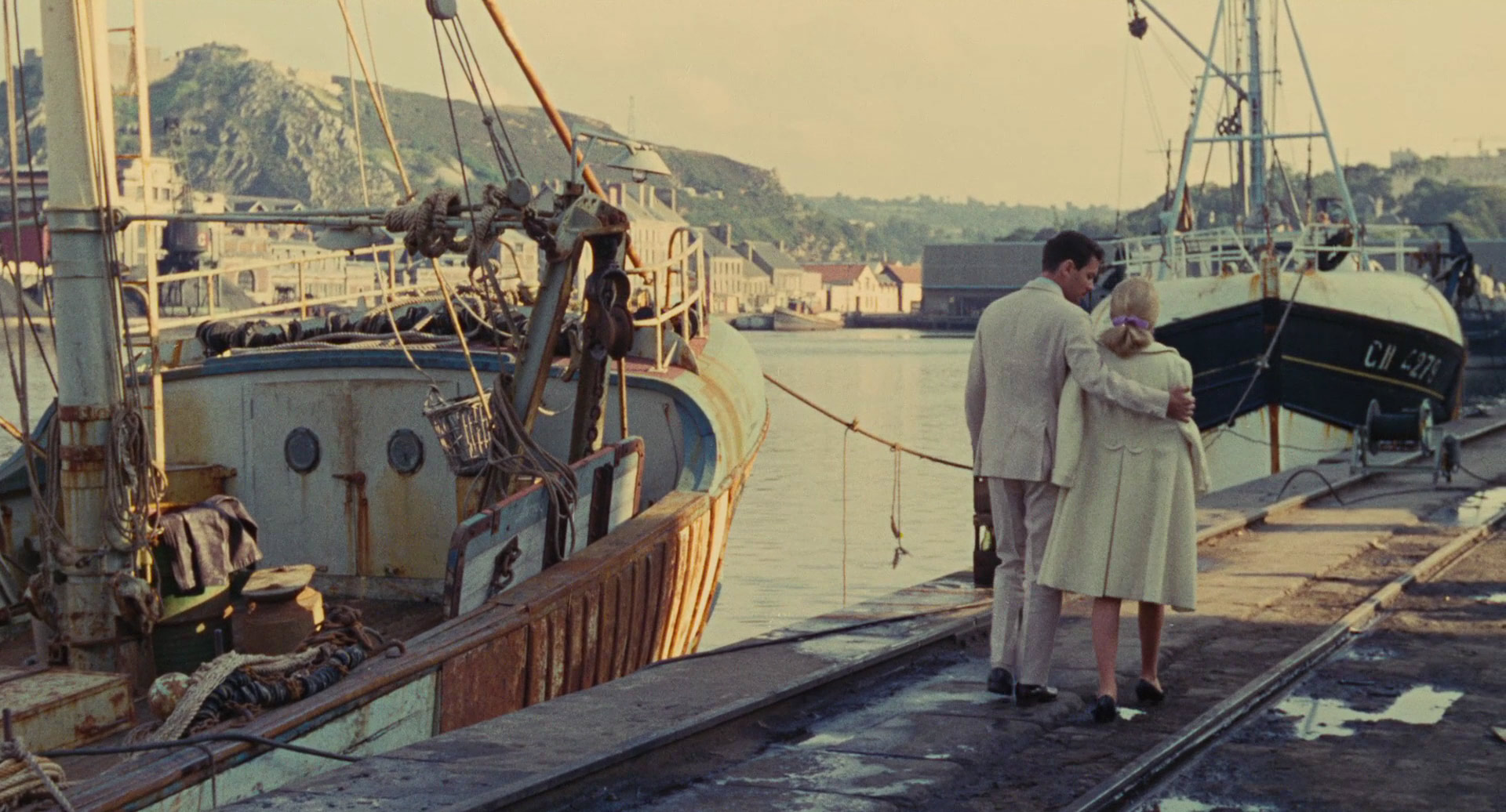 boat wharf in The Umbrellas of Cherbourg