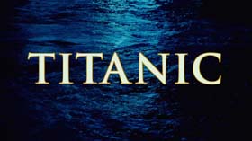 opening title in Titanic
