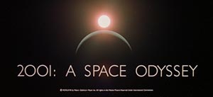 opening title in 2001: A Space Odyssey