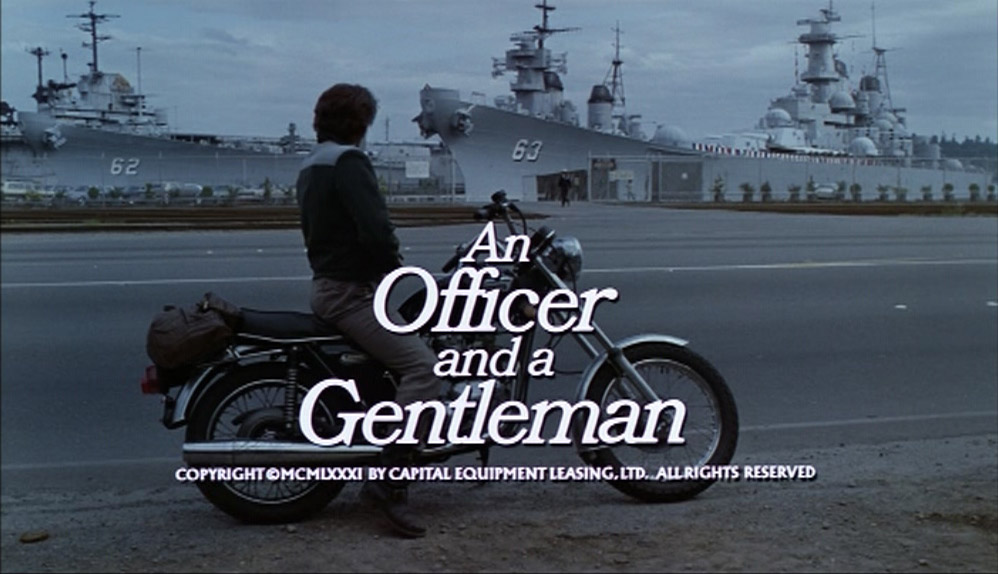 opening title in An Officer and a Gentleman