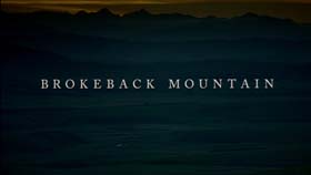 opening title in Brokeback Mountain