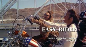 opening title in Easy Rider