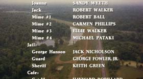 end credits in Easy Rider