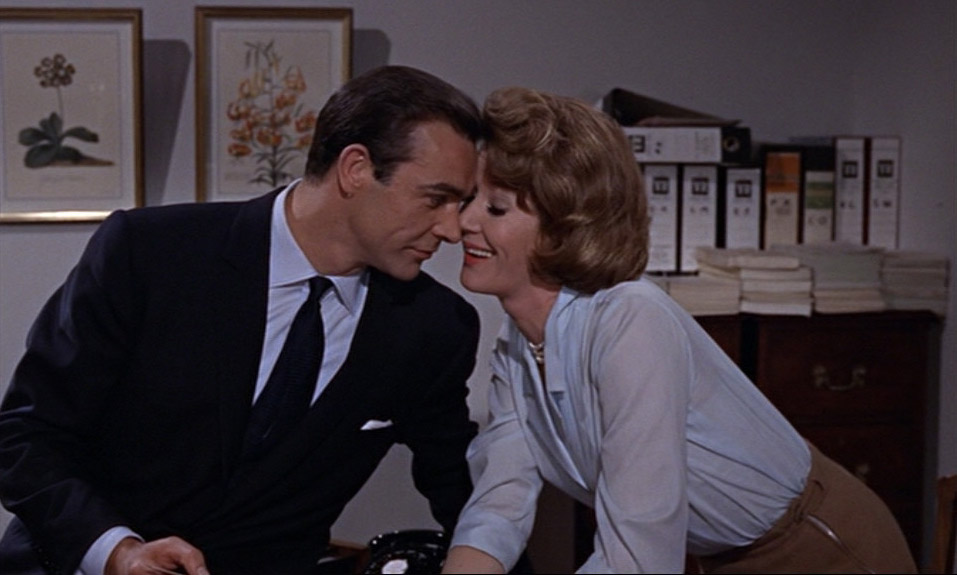 Lois Maxwell, Sean Connery in From Russia with Love