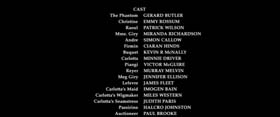 end credits in The Phantom of the Opera