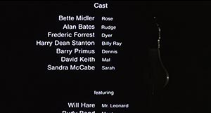 end credits in The Rose