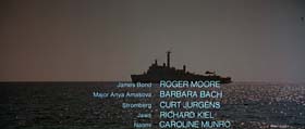 end credits in The Spy Who Loved Me
