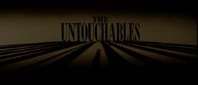 opening title in The Untouchables