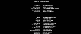 end credits in The Untouchables