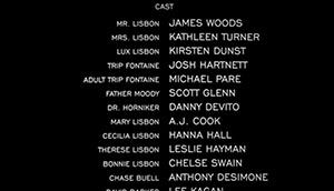 end credits in The Virgin Suicides